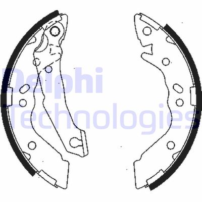 LS1836 DELPHI Комплект тормозных колодок