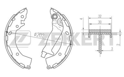 BK4202 ZEKKERT Комплект тормозных колодок