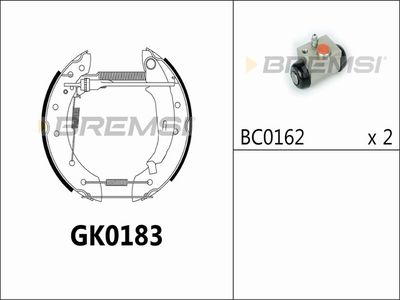 GK0183 BREMSI Комплект тормозных колодок