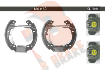 79RBKT0010 R BRAKE Комплект тормозных колодок