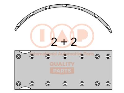 70513150 IAP QUALITY PARTS Тормозные колодки, барабанный тормоз