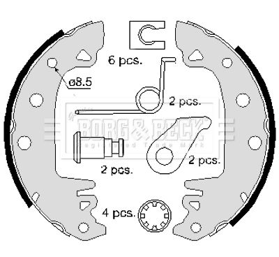 BBS6086 BORG & BECK Комплект тормозных колодок