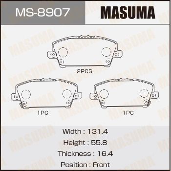 MS8907 MASUMA Комплект тормозных колодок