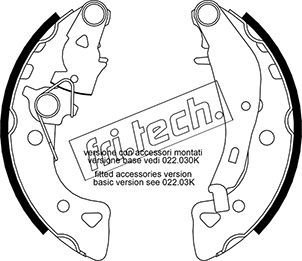 1022034Y fri.tech. Комплект тормозных колодок