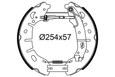 554960 VALEO Комплект тормозных колодок