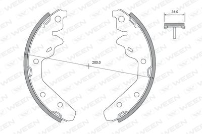 1522420 WEEN Комплект тормозных колодок