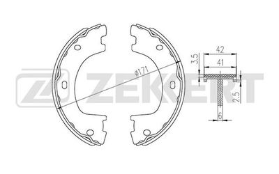 BK4335 ZEKKERT Комплект тормозных колодок