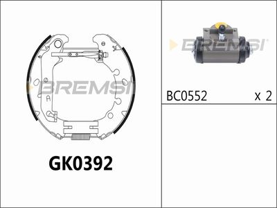 GK0392 BREMSI Комплект тормозных колодок