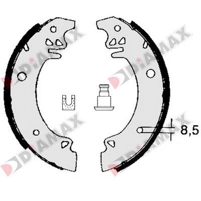 N01040 DIAMAX Комплект тормозных колодок