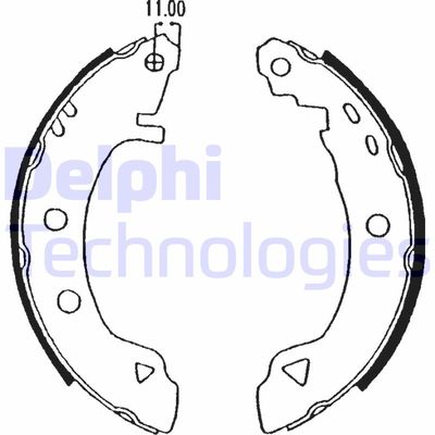 LS1575 DELPHI Комплект тормозных колодок