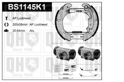 BS1145K1 QUINTON HAZELL Комплект тормозных колодок