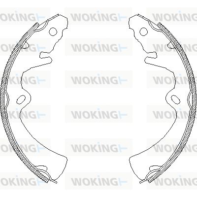 Z436300 WOKING Комплект тормозных колодок