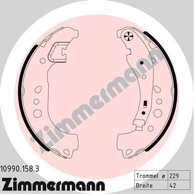 109901583 ZIMMERMANN Комплект тормозных колодок