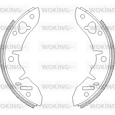 Z422100 WOKING Комплект тормозных колодок