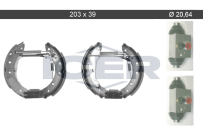 79KT0066C ICER Комплект тормозных колодок