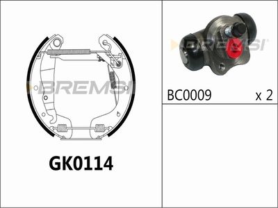 GK0114 BREMSI Комплект тормозных колодок