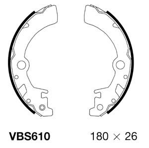 VBS610 MOTAQUIP Комплект тормозных колодок