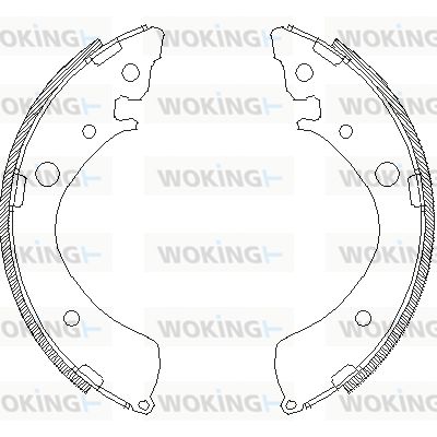 Z436701 WOKING Комплект тормозных колодок