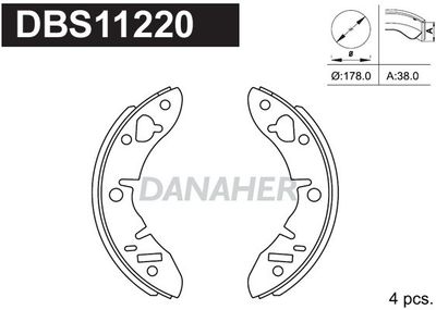 DBS11220 DANAHER Комплект тормозных колодок