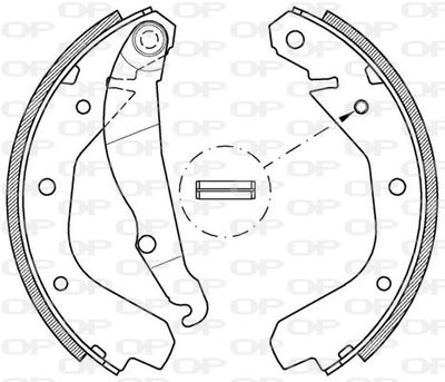 BSA203400 OPEN PARTS Комплект тормозных колодок