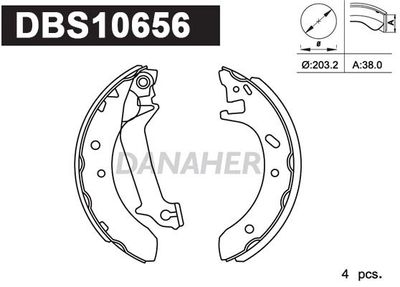 DBS10656 DANAHER Комплект тормозных колодок
