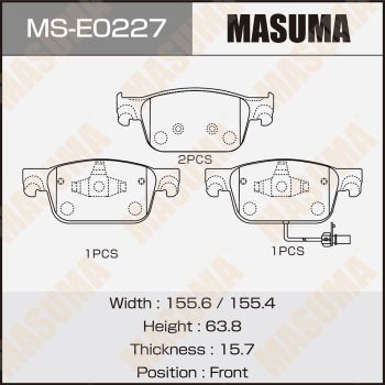 MSE0227 MASUMA Комплект тормозных колодок