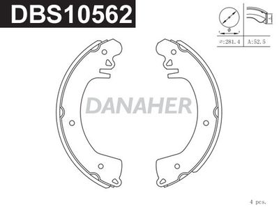 DBS10562 DANAHER Комплект тормозных колодок