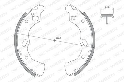 1522389 WEEN Комплект тормозных колодок