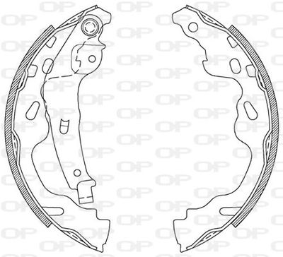 BSA210400 OPEN PARTS Комплект тормозных колодок