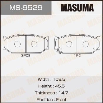 MS9529 MASUMA Комплект тормозных колодок