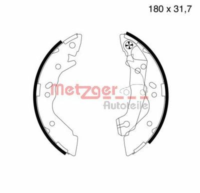 MG575 METZGER Комплект тормозных колодок