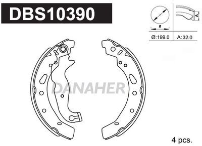 DBS10390 DANAHER Комплект тормозных колодок