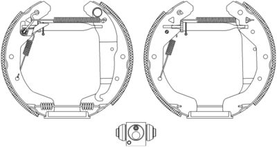 8DB355022671 HELLA Комплект тормозных колодок