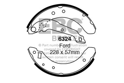 6324 EBC Brakes Комплект тормозных колодок