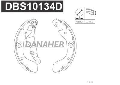 DBS10134D DANAHER Комплект тормозных колодок