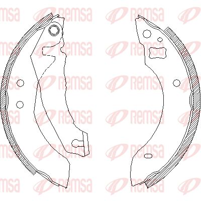 451000 REMSA Комплект тормозных колодок