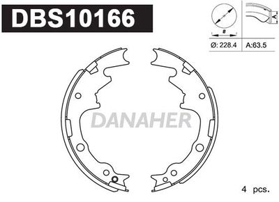 DBS10166 DANAHER Комплект тормозных колодок