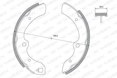 1522259 WEEN Комплект тормозных колодок