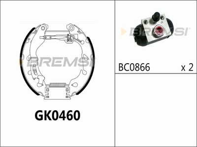 GK0460 BREMSI Комплект тормозных колодок