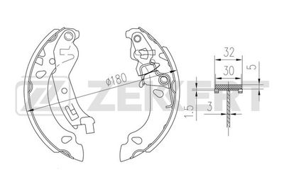 BK4344 ZEKKERT Комплект тормозных колодок