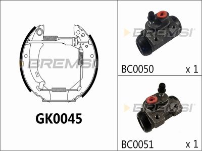 GK0045 BREMSI Комплект тормозных колодок