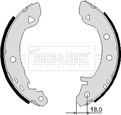 BBS6103 BORG & BECK Комплект тормозных колодок