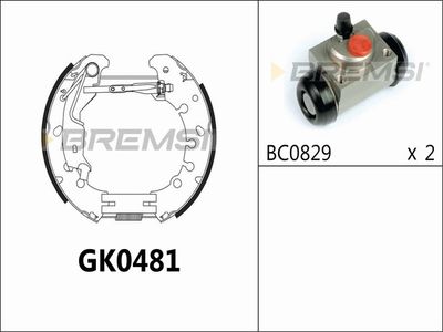 GK0481 BREMSI Комплект тормозных колодок