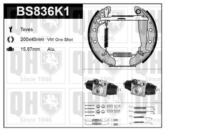 BS836K1 QUINTON HAZELL Комплект тормозных колодок