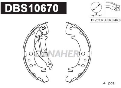 DBS10670 DANAHER Комплект тормозных колодок