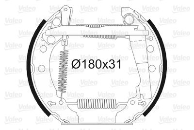 554529 VALEO Комплект тормозных колодок