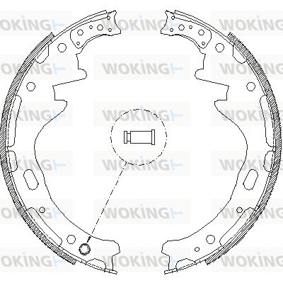 Z435700 WOKING Комплект тормозных колодок