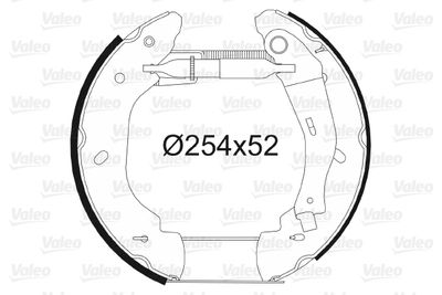 554873 VALEO Комплект тормозных колодок