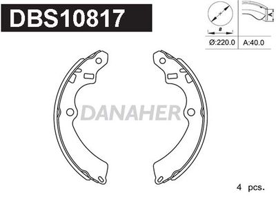 DBS10817 DANAHER Комплект тормозных колодок