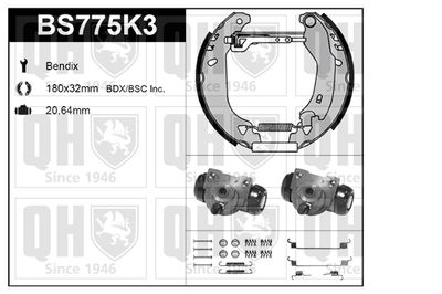 BS775K3 QUINTON HAZELL Комплект тормозных колодок